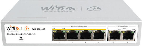 Wi-Tek WI-PCES306G v2 Gestionat L2 PoE+ Switch cu 6 Porturi Ethernet