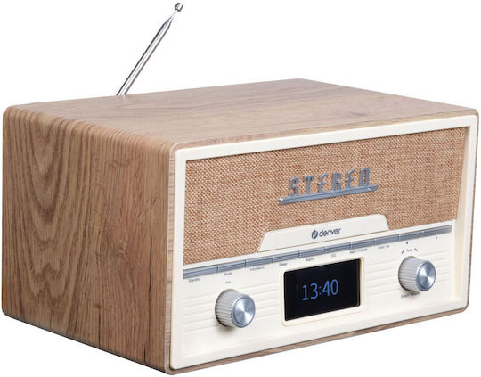 Denver MDA-525LW Retro DAB mit Bluetooth Braun