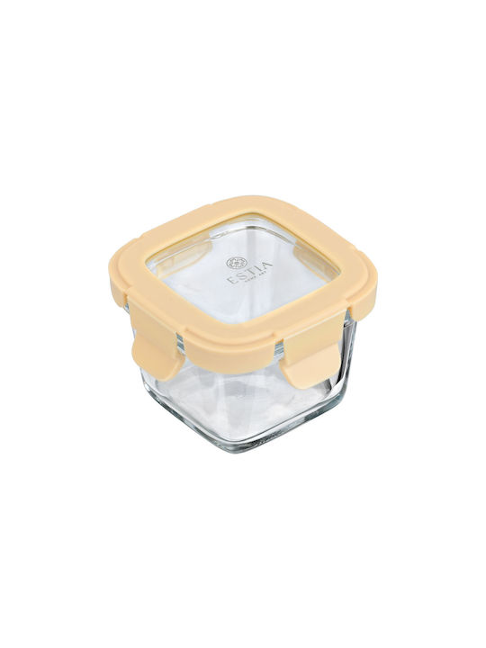 Estia Microwave Glass Lunch Box Click&Seal Ivory 160ml