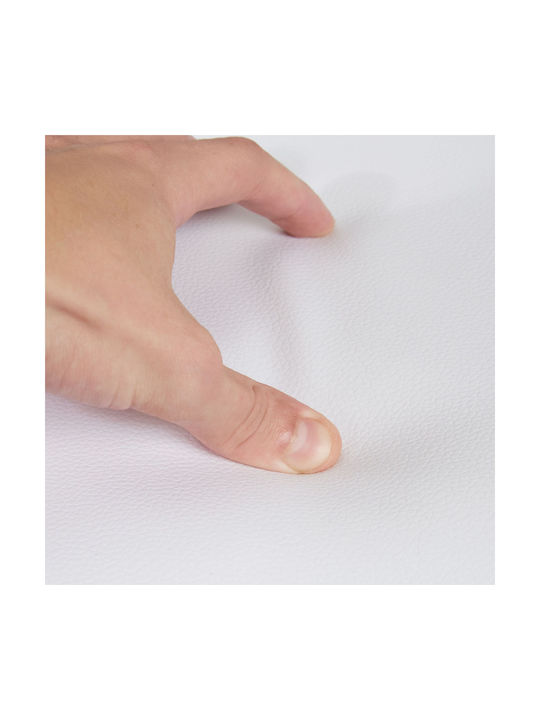 Scaune Camera de zi Cu spațiu de depozitare Tapițat cu Piele Ecologică Alb 37.5x76.5x38.5buc