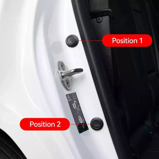 Silicone Anti-Vibration Stickers for Car Doors, Hood & Trunk Set of 20 Pcs Tc-241