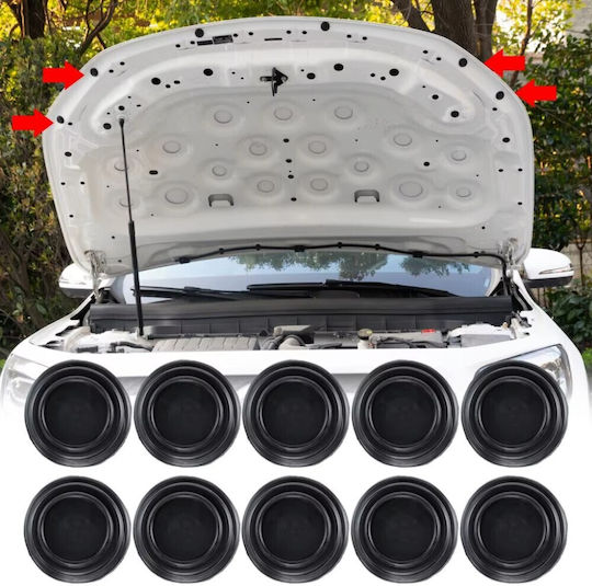 Anti-Vibration Silicone Stickers for Car Doors, Hood & Trunk Set of 10 Pcs Tc-240