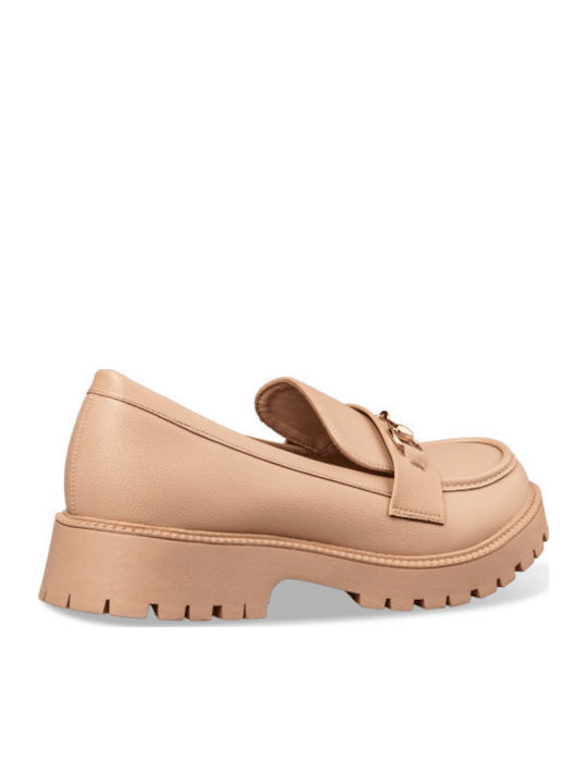 Women's Loafers in Beige Color