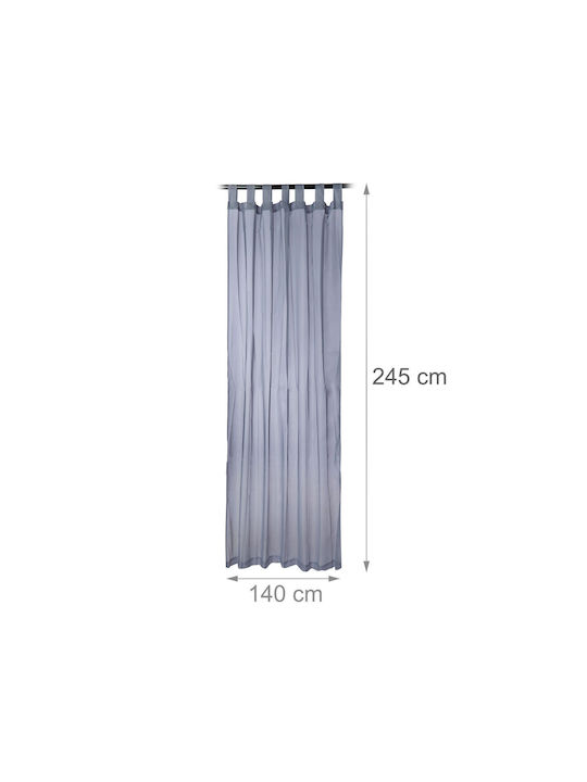 Set 2 perdele Relaxdays gri 245 x 140 x 0,1 cm