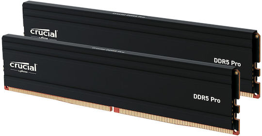Crucial Pro 128GB DDR5 RAM cu 2 module (2x64GB) și Viteză 5600