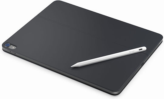 Alogic iPad Stylus Pen with Wireless Charging Digital with Palm Rejection for iPad in White color ALIPSW-WH