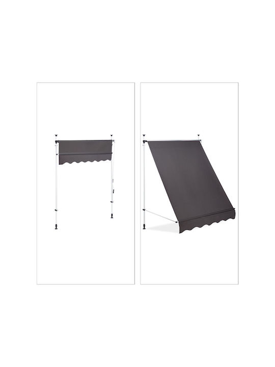 Relaxdays Cort Terasă Gri x1.2m