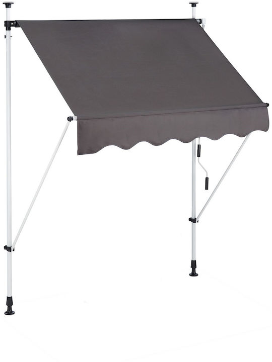 Relaxdays Cort Terasă Gri x1.2m