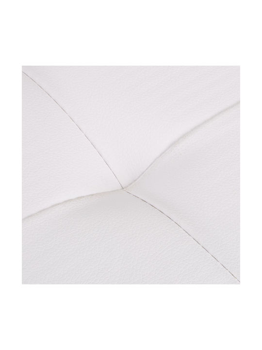 Scaune Camera de zi Cu spațiu de depozitare Tapițat cu Piele Ecologică Alb 76x37x35buc