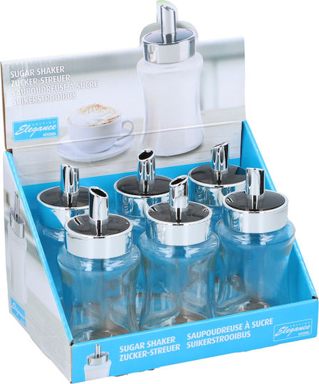 ArteLibre Glass Transparent Sugar Jar with Lid 1 Piece