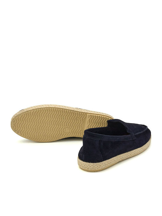 Suede Men's Espadrilles in Blue Color