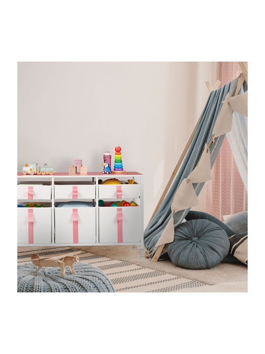 Comodă pentru copii Alb cu 6 sertare 61.5x100x40.5buc
