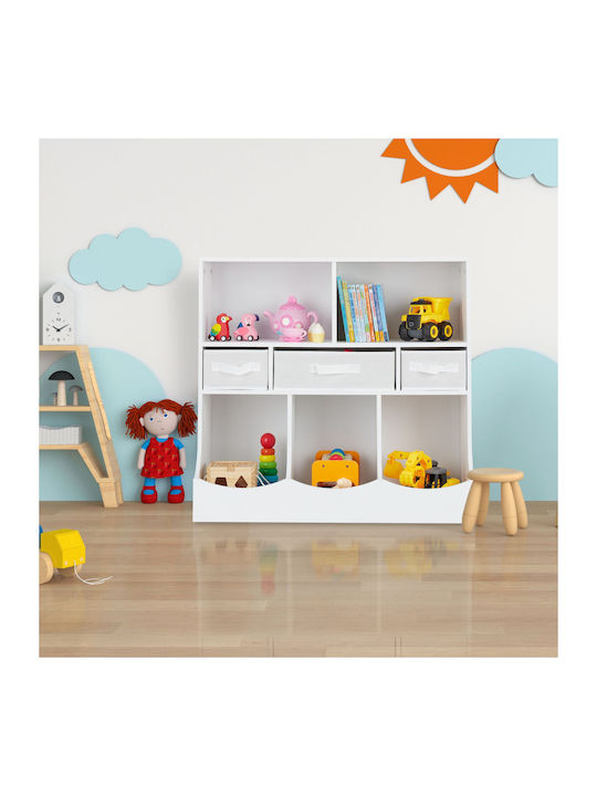 Comodă pentru copii Alb cu 3 sertare 75x80x40buc