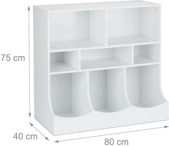 Детска гардеробна шкафче Бяло с 3 чекмеджета 75x80x40бр