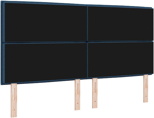 vidaXL Κεφαλάρι Κρεβατιού Υφασμάτινο Μπλε 180x128cm
