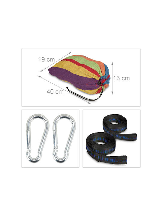 Relaxdays Double Hammock Multicolour 250x150cm