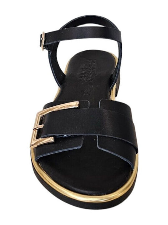 Leder Sandalen Schwarz