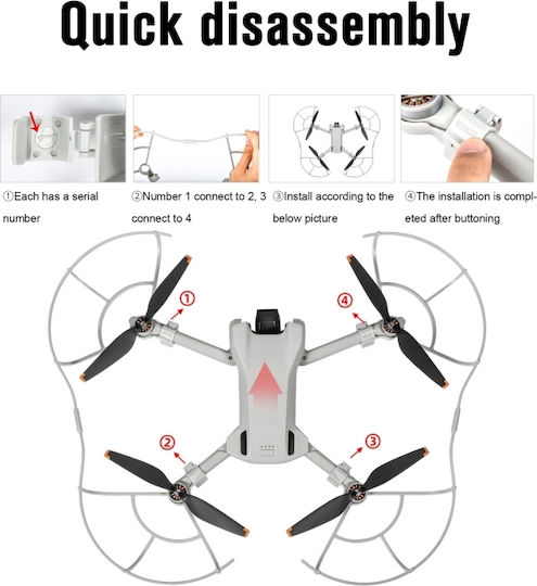 Dji Mini 4 Pro Startrc Drohnen-Propellerschutz Kollisionsring Grau