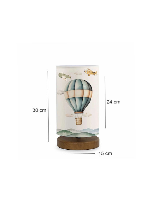GloboStar Kinder Nachttischlampe Ballon Mehrfarbig 15x15x30εκ.