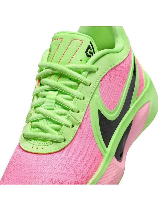 Giannis Freak 6 Gs Kids Sports Shoes Running with Laces Green