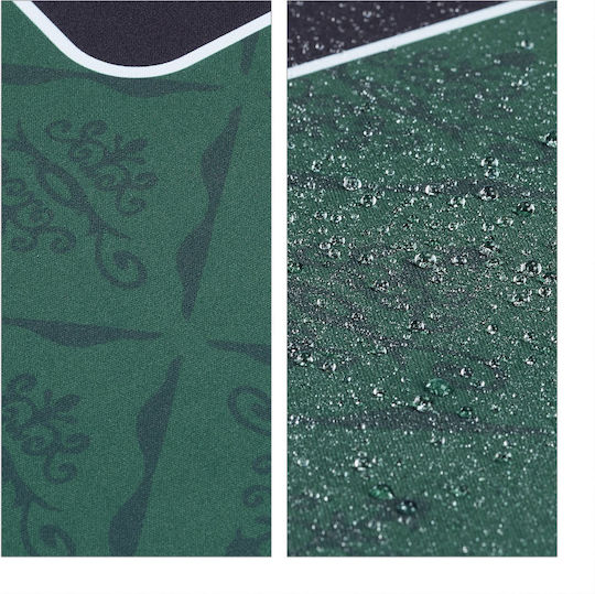 Covor Poker Texas Hold'em Antiderapant Impermeabil Verde 120x60 Cm Geantă de Depozitare și Transport Relaxdays