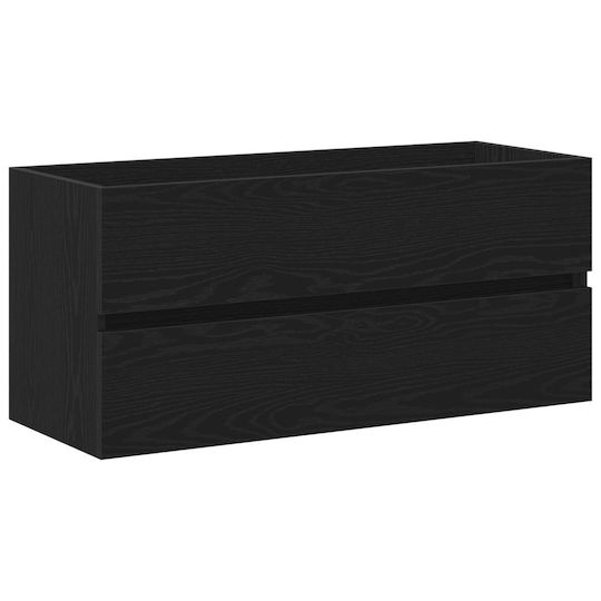 vidaXL Πάγκος με Νιπτήρα Μ100xΒ38.5xΥ45cm Μαύρης Δρυός