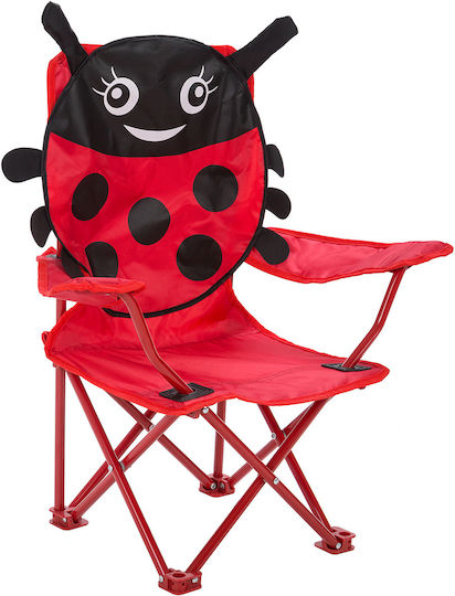 Set 2 Kids Garden Chairs Ladybug Foldable Red Black