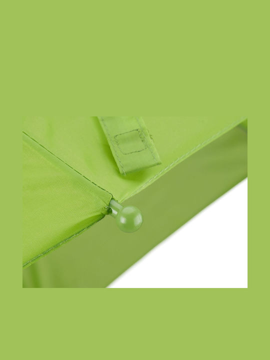 Relaxdays Kinder Regenschirm Gebogener Handgriff Grün mit Durchmesser 68cm.