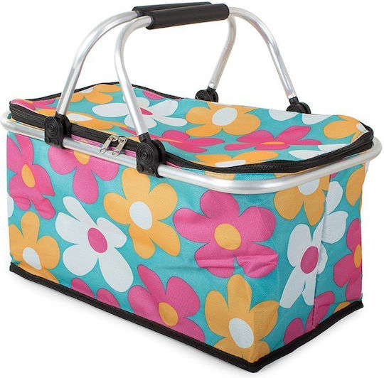 Geantă Termică de Picnic Tecos Pliabilă pentru Cumpărături Depozitare la Rece Dimensiuni 44x23x22cm Multicolor Ideală pentru Excursii în Aer Liber Menținerea Alimentelor la Temperatura Optimă