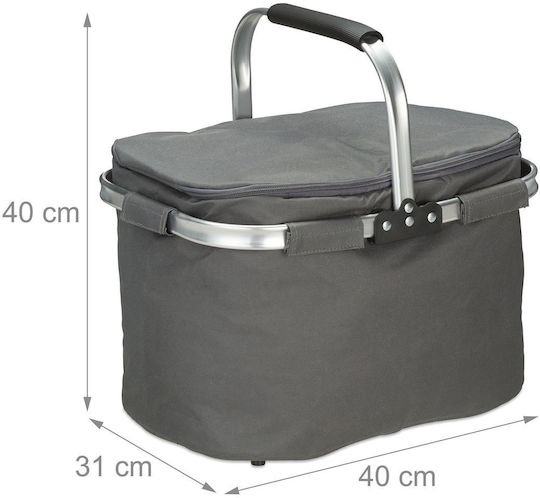 Relaxdays Isoliertasche Kalt-Heiß-Aufbewahrung 27 L Fassungsvermögen 40 x 40 x 31 cm