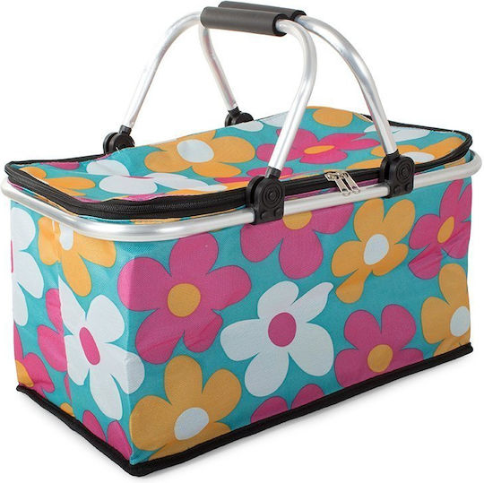 Geantă Termică de Picnic Tecos Pliabilă pentru Cumpărături Depozitare la Rece Dimensiuni 44x23x22cm Multicolor Ideală pentru Excursii în Aer Liber Menținerea Alimentelor la Temperatura Optimă