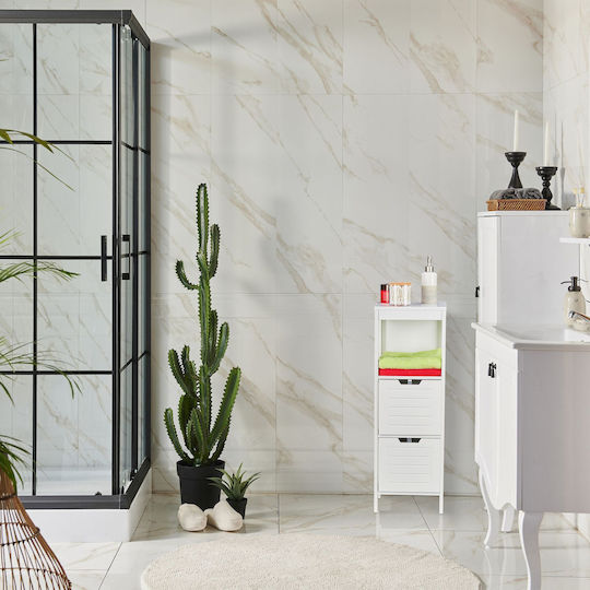 Relaxdays Bathroom Cabinet L90xW30xH30cm White