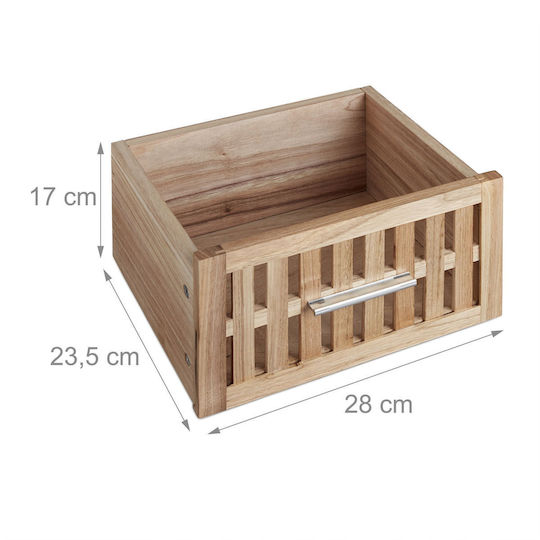 Relaxdays Cabinet de baie L82xA40xÎ29cm Nucă