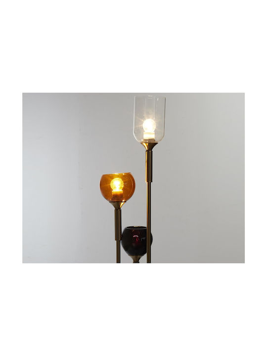 The Home Deco Factory Stehleuchte H150xB32cm. mit Fassung für Lampe E27 Gold