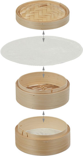 2-tier Bamboo Steamer Relaxdays 20.5 Cm