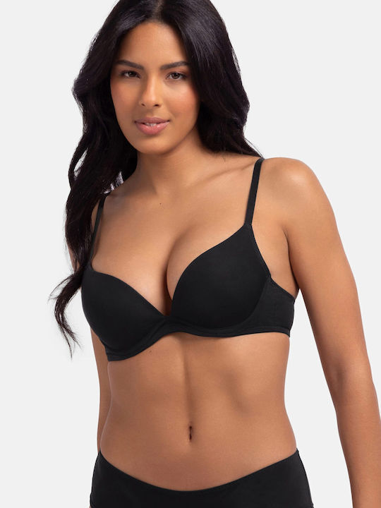 Push Up Bra Underwire Pink-black