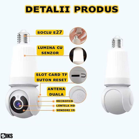 Cameră de Supraveghere IP Wi-Fi Full HD+ 3MP cu Comunicare Bidirecțională