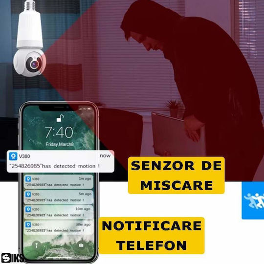 Cameră de Supraveghere IP Wi-Fi Full HD+ 3MP cu Comunicare Bidirecțională