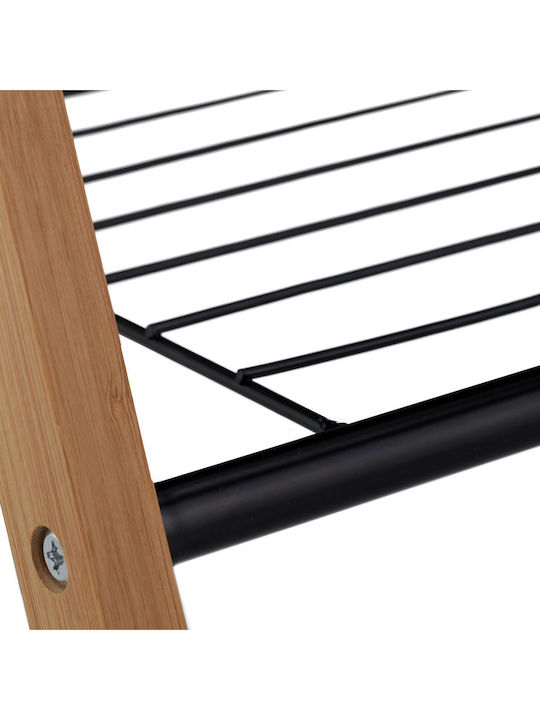Relaxdays Floor Bathroom Shelf Bamboo 87x37.5x37.5cm Black
