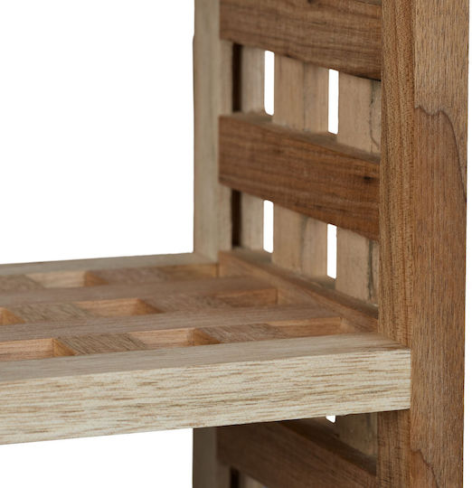 Relaxdays Επιδαπέδια Ραφιέρα Μπάνιου Ξύλινη 50x50x15cm Καφέ