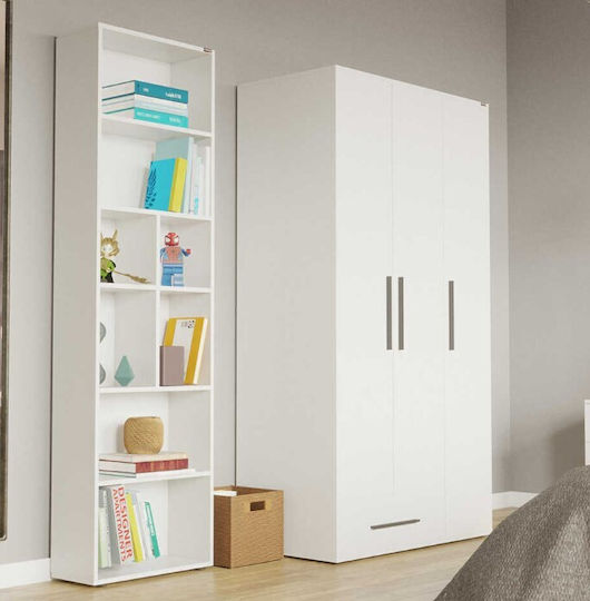 Тройна врата Гардероб Bianco Бял 103x52x187см