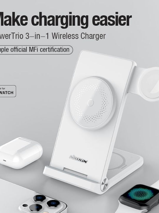 Nillkin Powertrio Φορτιστής για Apple Watch Λευκός