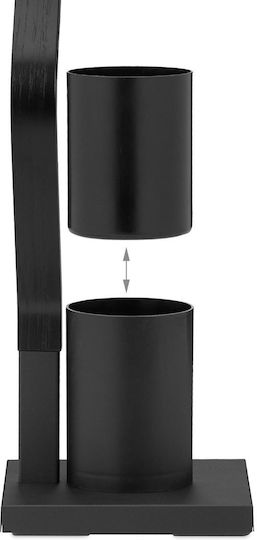 Relaxdays Montat pe perete Set Accesorii Baie Lemn Gri