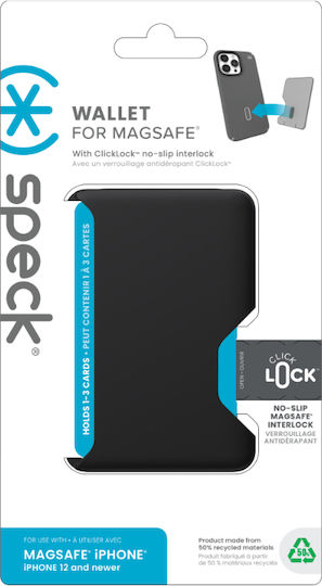 Speck MagSafe Θήκη Καρτών Lick Lock σε Μαύρο χρώμα