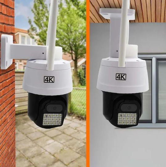 Orllo IP Камера за наблюдение Wi-Fi/4G 4K Водоустойчива с Двупосочна Комуникация и Обектив 4мм