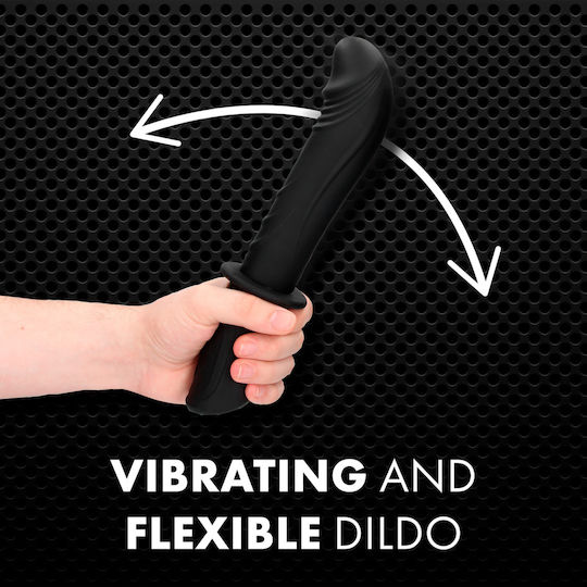 Shots Hand Held Vibrating Mini Ρεαλιστικός Δονητής 10cm Μαύρος