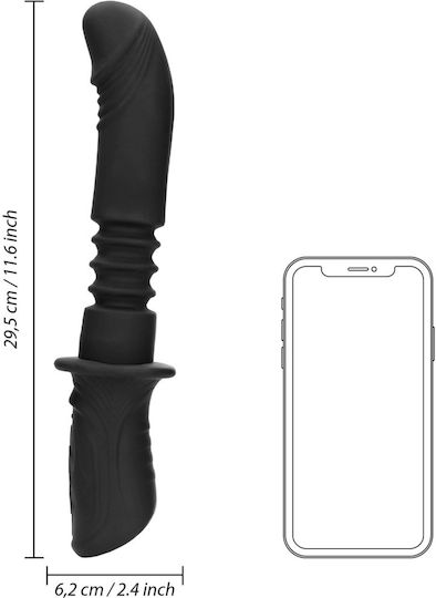 Shots Hand Held Vibrating Realistic Vibrator 13cm Black