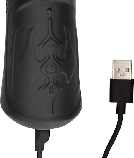 Shots Hand Held Liquid Silicone Vibrating Mini Ρεαλιστικός Δονητής 13cm Μαύρος
