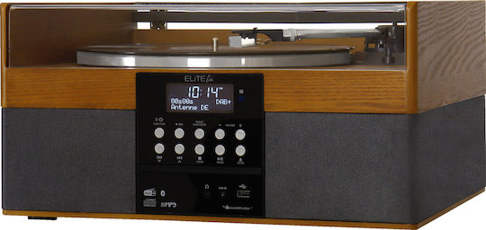 Soundmaster PL910 Turntables with Preamp and Built-in Speakers Brown