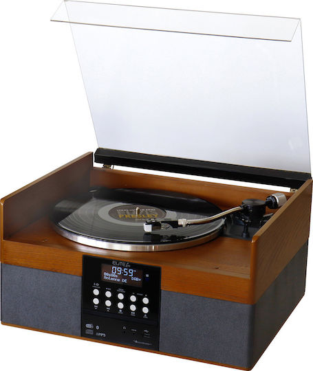 Soundmaster PL910 Turntables with Preamp and Built-in Speakers Brown